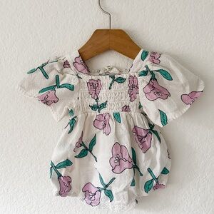 Jessica Simpson Floral Bodysuit - Pink & Green